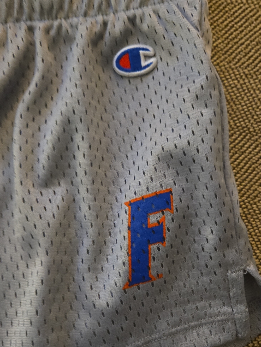 Champion FL Gators Women’s Light Gray Mesh Athletic Shorts - Picture 2 of 3